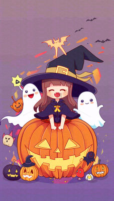 万圣节南瓜灯捣蛋恐怖背景