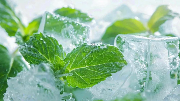 夏天冰镇冰块薄荷凉爽夏至小暑大暑摄影图