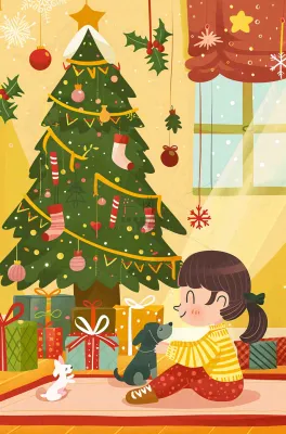 圣诞节卡通插画背景 圣诞节卡通插画背景
