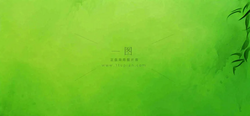 绿色简约绿植绿叶手绘插画笔墨意境 绿色简约绿植绿叶手绘插画笔墨意境