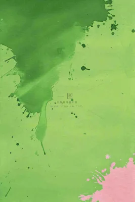 清新绿色纸张泼墨水墨纹理 清新绿色纸张泼墨水墨纹理