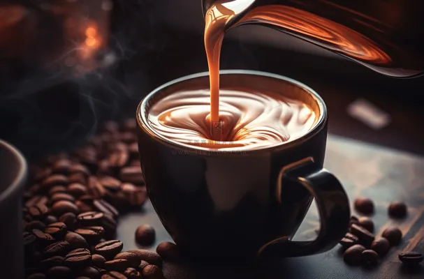 倒咖啡咖啡店摄影图