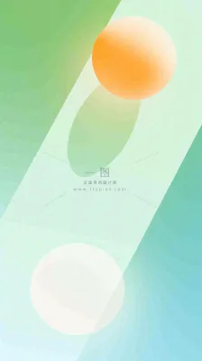 清新渐变背景前的彩色圆球,时尚 清新渐变背景前的彩色圆球,时尚