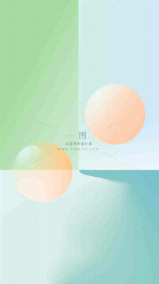 清新渐变背景前的彩色圆球,时尚 清新渐变背景前的彩色圆球,时尚