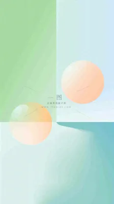 清新渐变背景前的彩色圆球,时尚 清新渐变背景前的彩色圆球,时尚