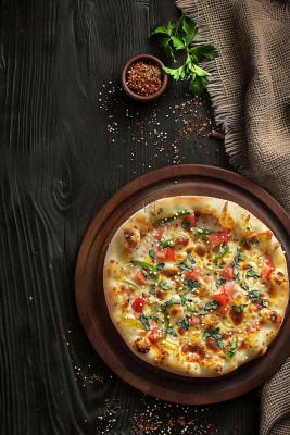 西餐美食披萨摄影图 背景