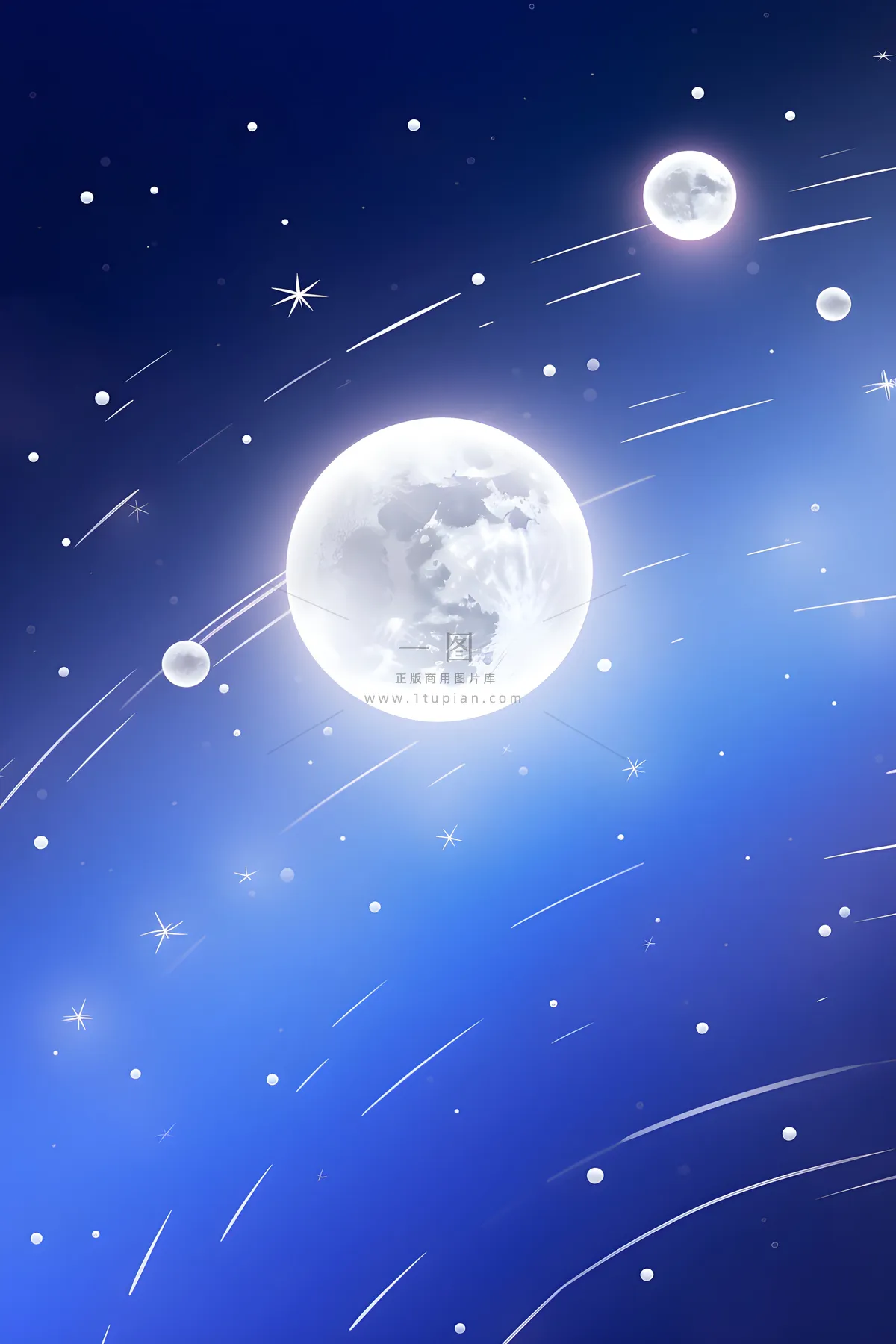 创意渐变简约月亮背景