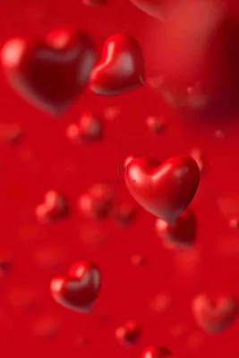 红色爱心浪漫情人节爱情七夕立体插画背景