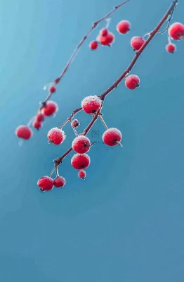冬天白霜覆盖的红色覆盆子寒冷霜降摄影图 冬天白霜覆盖的红色覆盆子寒冷霜降摄影图