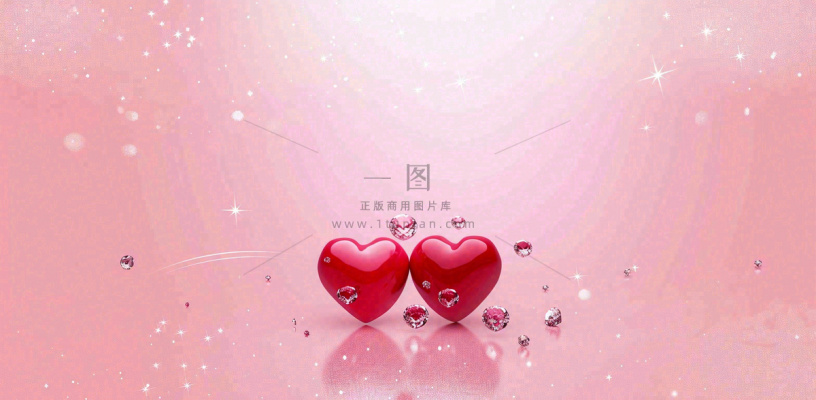 红色金色心形情人节七夕浪漫光斑情人节爱心背景