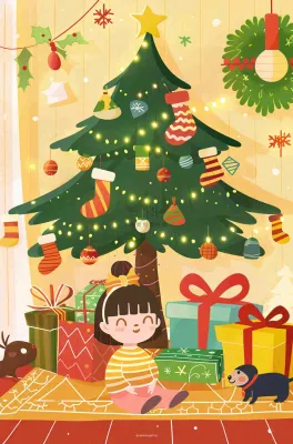 圣诞节卡通插画背景 圣诞节卡通插画背景