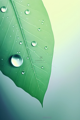 简约清新渐变黄绿色树叶纹理背景 简约清新渐变黄绿色树叶纹理背景