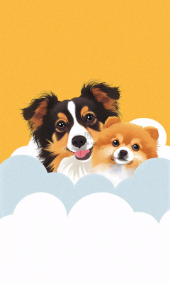 宠物寄养猫狗卡通插画背景 宠物寄养猫狗卡通插画背景