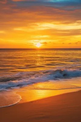 海洋海边日出日落夕阳摄影图