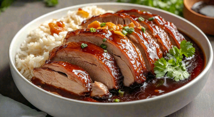 美味烧鹅广式美食摄影图