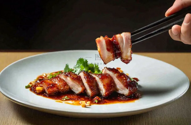 美味广式叉烧美食摄影图