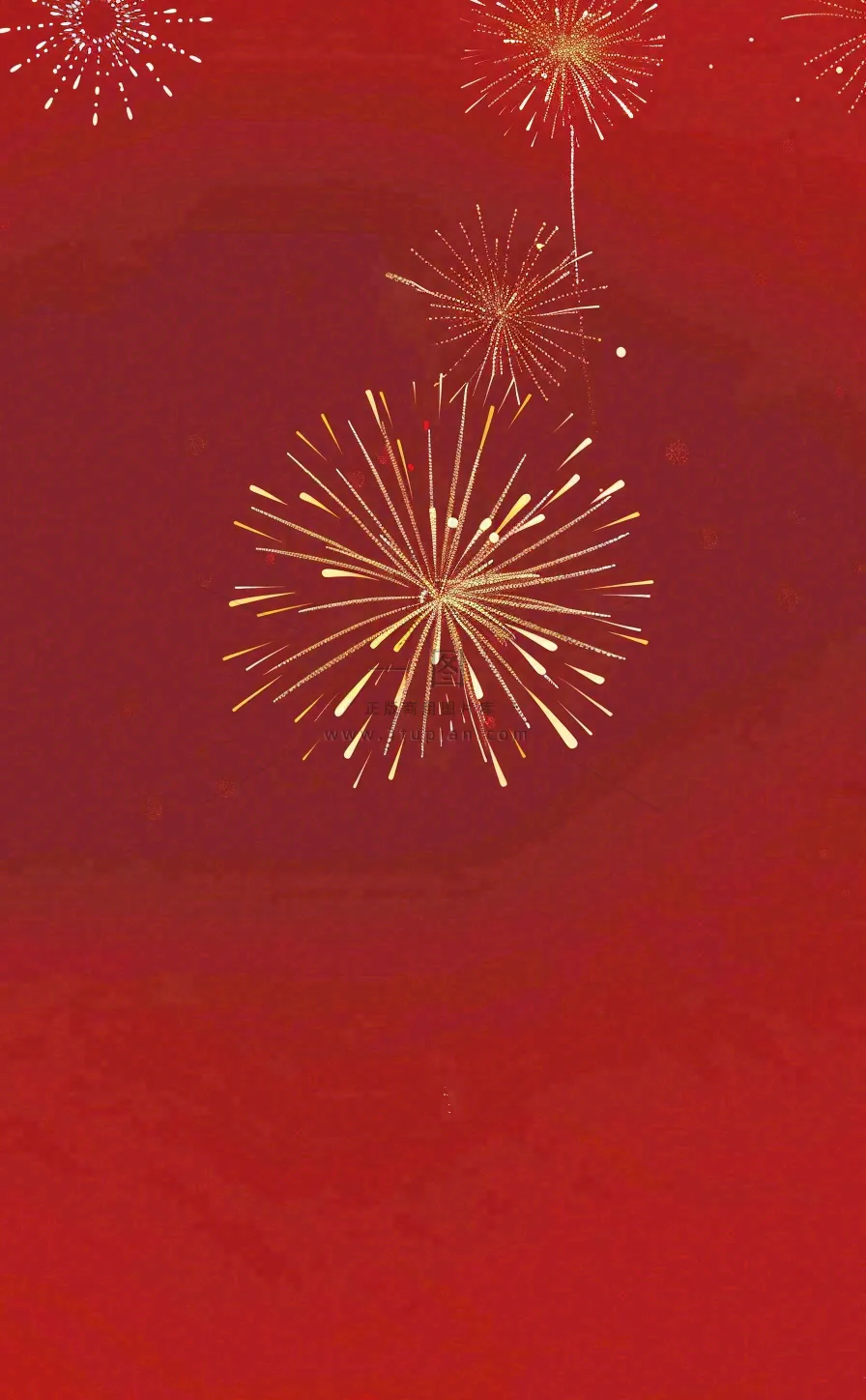 新年红色背景燃放烟花喜庆庆祝元旦背景