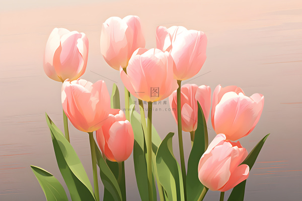 唯美淡雅清新郁金香背景 唯美淡雅清新郁金香背景