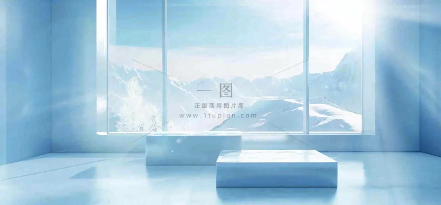 美妆护肤3d展台清新背景