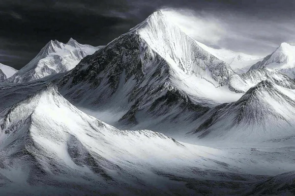 高原高山雪山风光风景摄影图