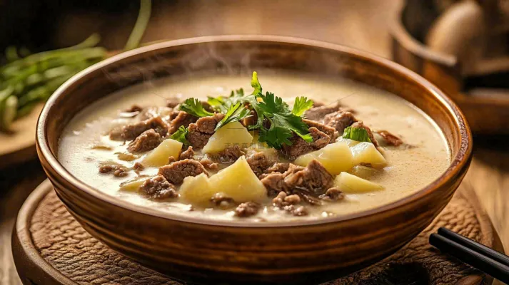 土豆牛肉牛腩美味美食摄影图