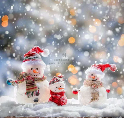 冬天雪地堆雪人唯美光圈温馨雪花飘零立冬冬至小雪大雪圣诞摄影图 冬天雪地堆雪人唯美光圈温馨雪花飘零立冬冬至小雪大雪圣诞摄影图