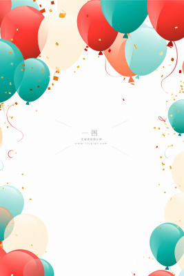 清新气球简约海报背景 清新气球简约海报背景