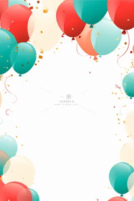 清新气球简约海报背景 清新气球简约海报背景