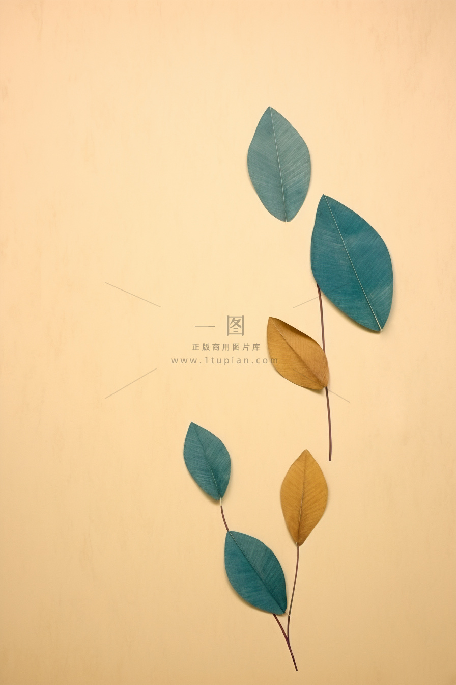落叶秋叶平铺简约大气背景