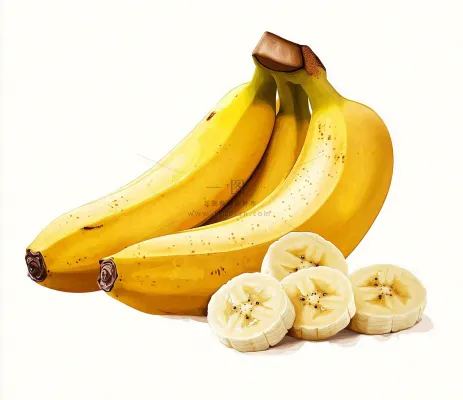 香蕉水果插画背景 香蕉水果插画背景