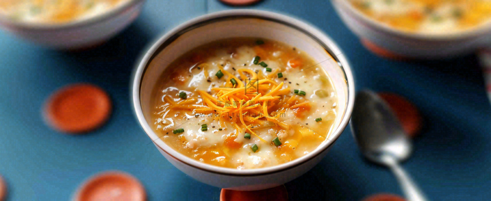 西餐汤类罗宋汤海鲜汤美食餐具摄影图