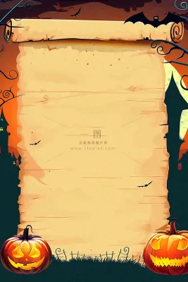 万圣节南瓜灯捣蛋恐怖背景