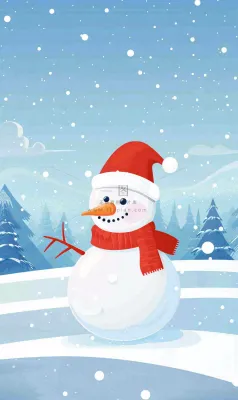 冬天白雪覆盖寒冷唯美雪景大寒插画背景