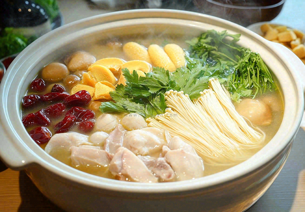 美味鸡汤煲汤营养美食摄影图