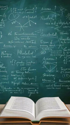 黑板书写粉笔知识阅读创意世界读书日插画背景