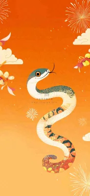 蛇年春节新年背景