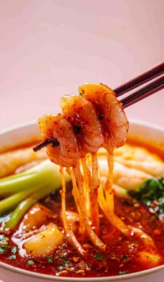 凉拌钵钵鸡水煮美食摄影图