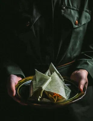 端午节粽子粽叶绿色粽香美食佳节摄影图