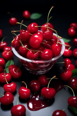 红樱桃车厘子水果新鲜摄影图