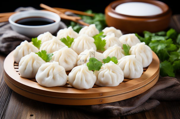 包子汤包小笼包早餐美食摄影图