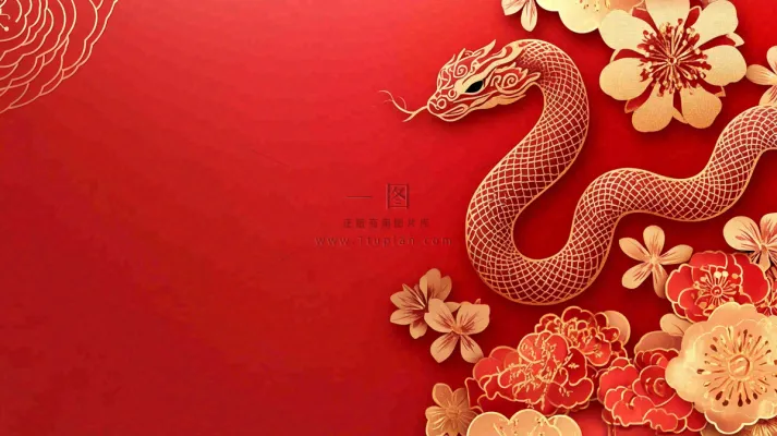 蛇年春节新年背景