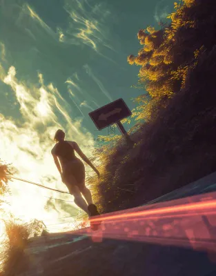 户外运动散步跑步奔跑，阳光活力摄影图