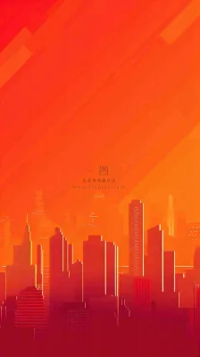 地产楼盘城市剪影背景