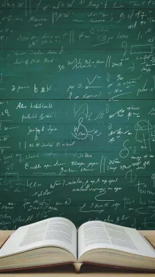 黑板书写粉笔知识阅读创意世界读书日插画背景