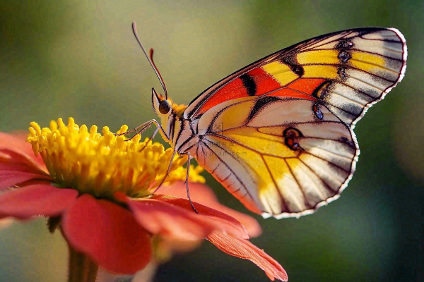 蝴蝶昆虫春天植物摄影图