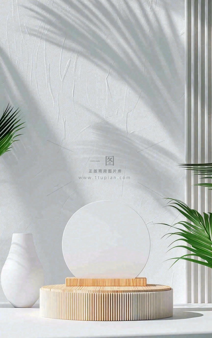 美妆护肤3d展台清新背景