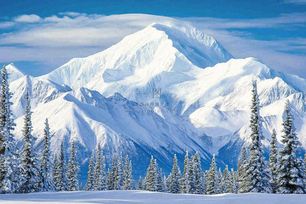 高原高山雪山风光风景摄影图
