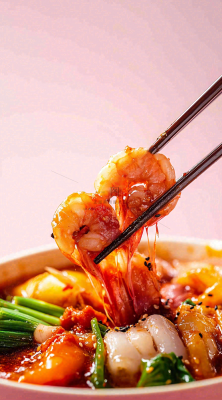 凉拌钵钵鸡水煮美食摄影图