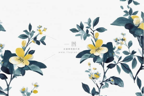 中国风简约淡雅蓝色枝叶背景 中国风简约淡雅蓝色枝叶背景