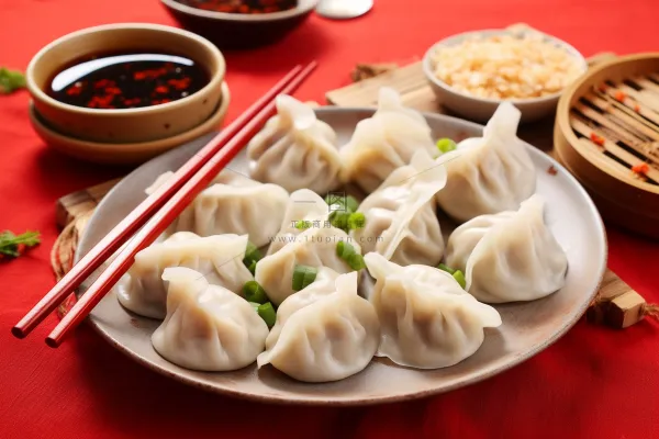 饺子包饺子新年团聚吃饺子美食摄影图